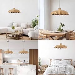 Natural Rattan Weave Pendant