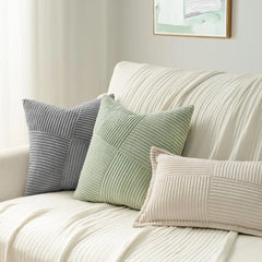 Striped Corduroy Cushion Cover