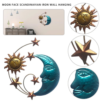 Sun Moon Star Metal Wall Art