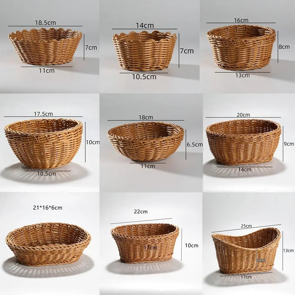 Handwoven Rattan Serving Baskets