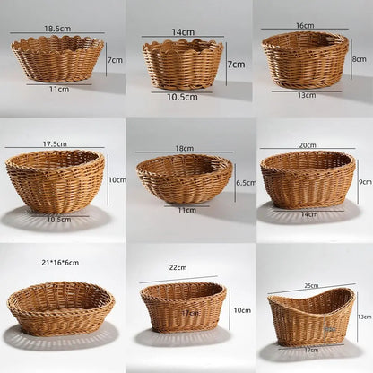 Handwoven Rattan Serving Baskets