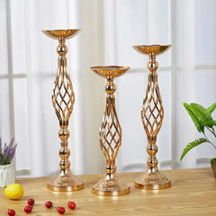 Twisted Gold Candle Holder