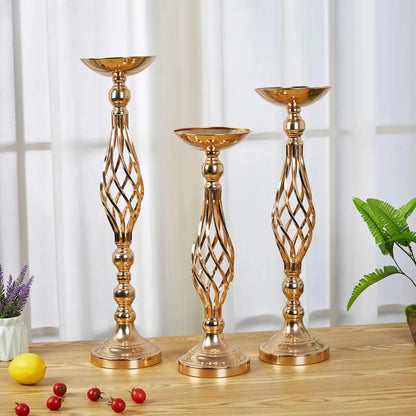 Twisted Gold Candle Holder