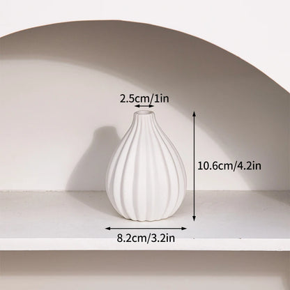 Nordic White Ceramic Flower Vase