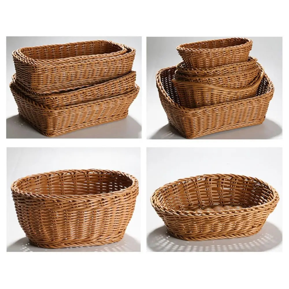 Handwoven Rattan Serving Baskets