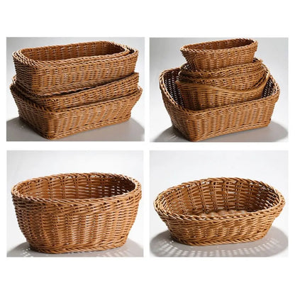 Handwoven Rattan Serving Baskets