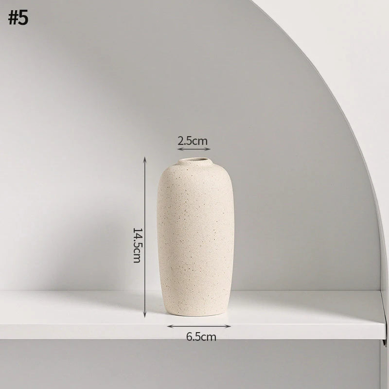 Nordic White Ceramic Flower Vase