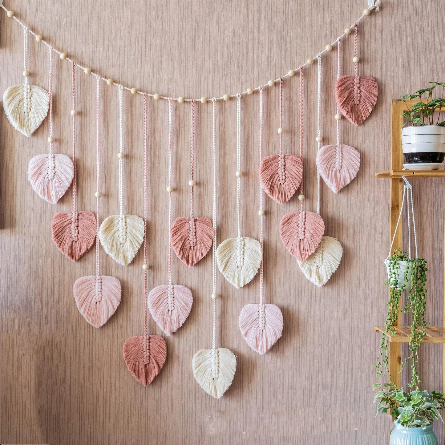 Boho Leaf Macrame Wall Hanging