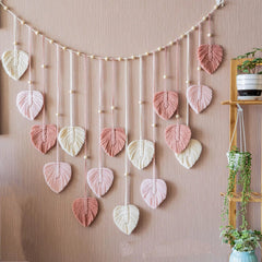 Boho Leaf Macrame Wall Hanging