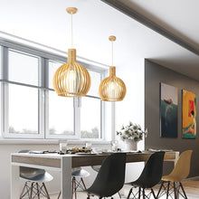 Wooden Birdcage Pendant Light