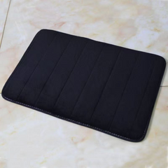 Striped Coral Fleece Bath Mat