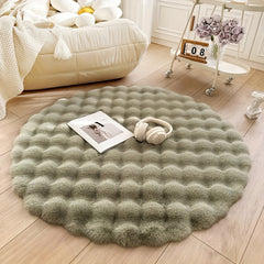 Round Plush Floor Rug