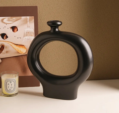 Zebra Stripe Ceramic Vase