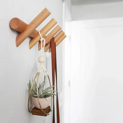 Nordic Oak Wall Coat Rack