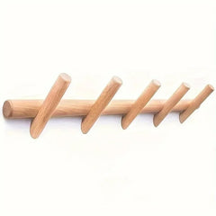 Nordic Oak Wall Coat Rack