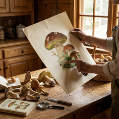 Vintage Mushroom Botanical Wall Art lifestyle