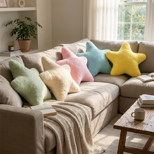 Star Shaped Plush Throw Pillow lifestyle