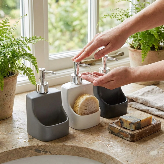 Ceramic Bathroom Accessory Set lifestyle