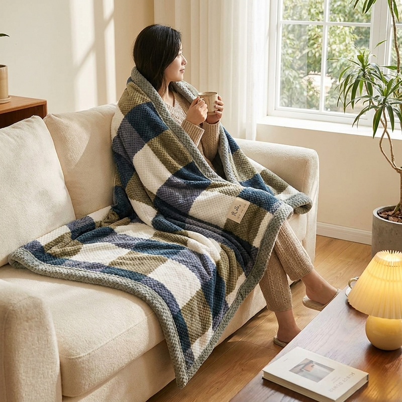 Chunky Chenille Knit Throw Blanket