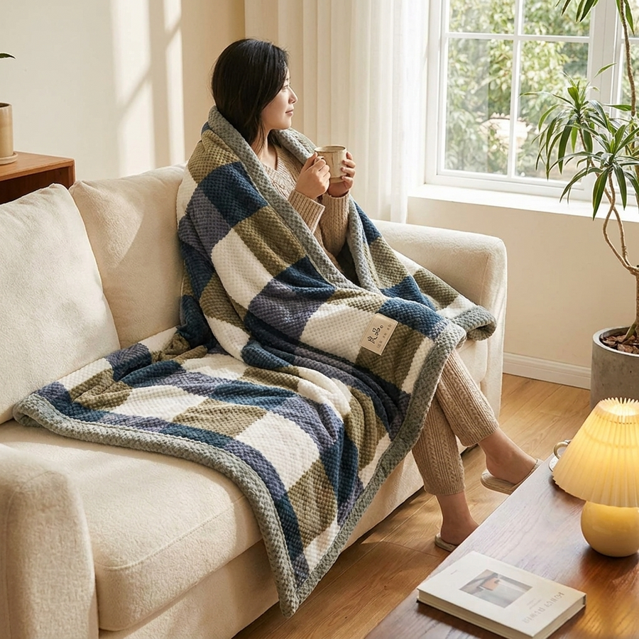 Chunky Chenille Knit Throw Blanket