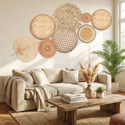 Natural Wall Basket Set lifestyle photo