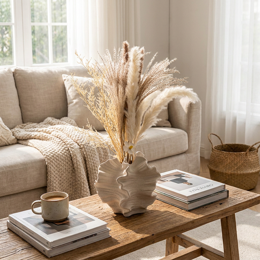 Wavy Petal Ceramic Vase lifestyle photo