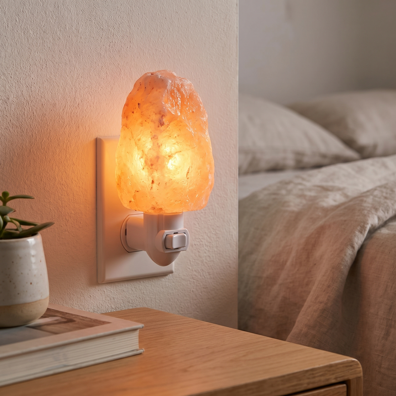 Himalayan Salt Lamp with LED Night Light