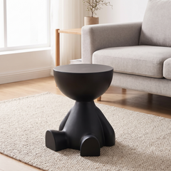 Cartoon Bear Side Table - Black
