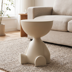 Cartoon Bear Side Table - White