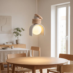 Macaron Resin Pendant Light - White / 3 Color Switchable