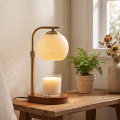 Aromatherapy Wax Warmer Lamp - Beige / Dimmer Switch