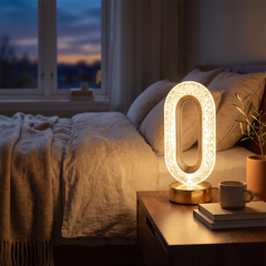 3D Crystal Moon Lamp - Gold / Ellipse