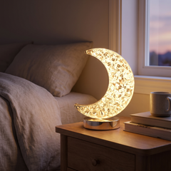 3D Crystal Moon Lamp - Gold / Moon