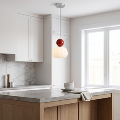 Pumpkin Pendant Light - Red