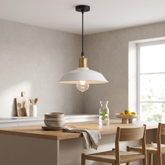 White Dome Pendant Light - Style 3