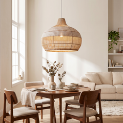 Rattan Weave Pendant Chandelier - D35cm