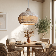 Rattan Weave Pendant Chandelier - D40cm