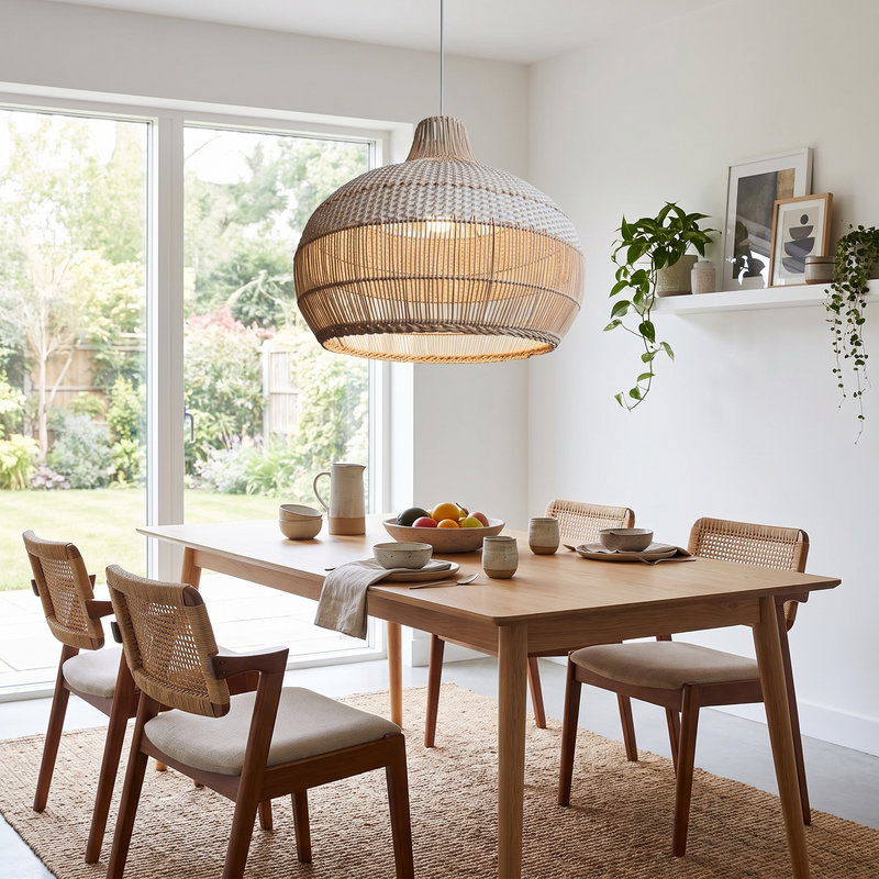 Rattan Weave Pendant Chandelier