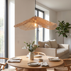 Straw Hat Rattan Pendant - 50cm