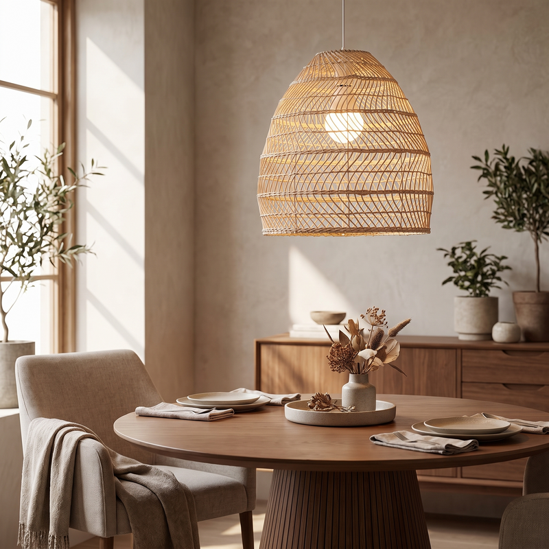 Rattan Cane Pendant Light