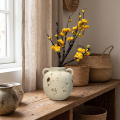 Wabi Sabi Ceramic Vase - Retro Design