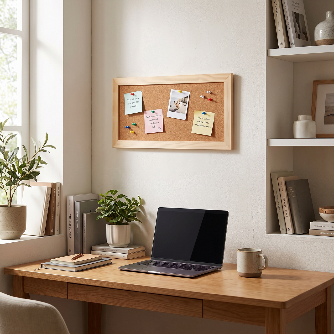 Pine Wood Cork Board Frame - 15x30 cm
