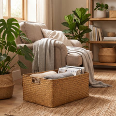 Woven Seagrass Basket - Large (40x29x13cm)