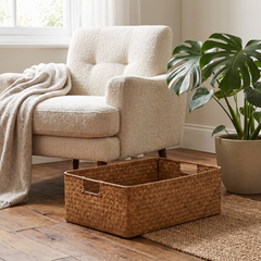 Woven Seagrass Basket - Medium (37x26x12cm)