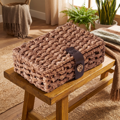 Wicker Basket Leather Strap - Small