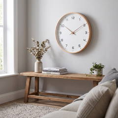 Nordic Wooden Wall Clock - Natural Wood – Blank Face