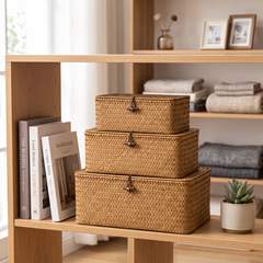 Seagrass Woven Storage Box - Set of 3 (S/M/L)