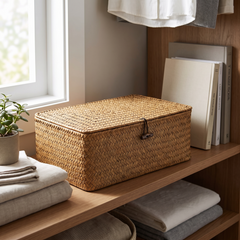 Seagrass Woven Storage Box - Large (29 x 19 x 12cm)