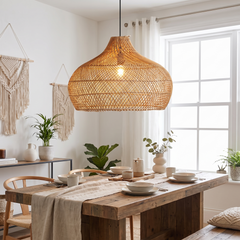 Willow Weave Pendant Light - Gourd Natural