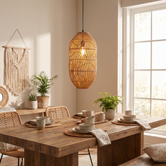 Willow Weave Pendant Light - Cocoon Natural